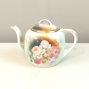 Vintage Rose Teapot Tea for two Porcelain Teapot Gift for friend Perfect for Tea party kids tea party