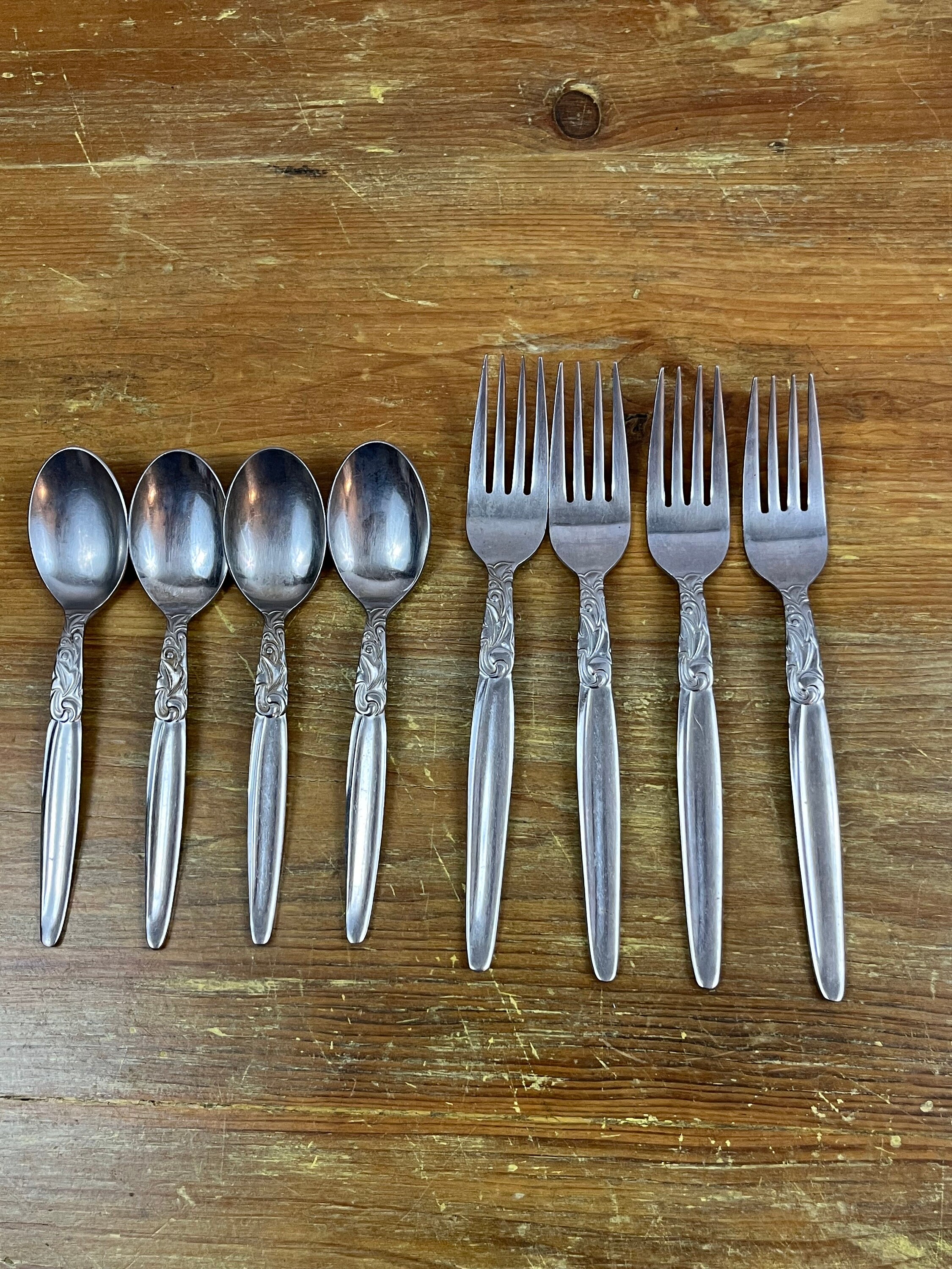 Vintage Sohnaco Japan Dinner Forks or Teaspoons Textured
