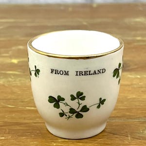 &quot;Vintage &quot;Aus Irland&quot; Shamrock Single Eierbecher Carrigaline Keramik