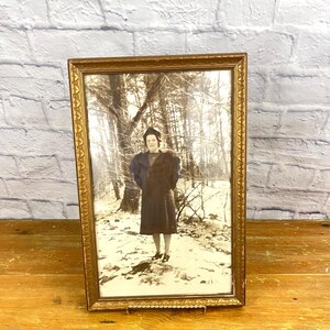 Vintage Bubble Glass Frame Rectangular Wall Table Decor 17 1/2" tall x 11 1/2" wide Wedding photo Display Antique Photo Anniversary Gift