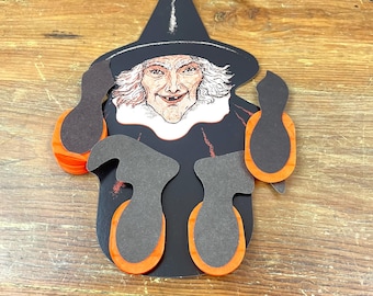 Beistle Halloween Witch Vintage Style Tissue Dancers Decor USA Made