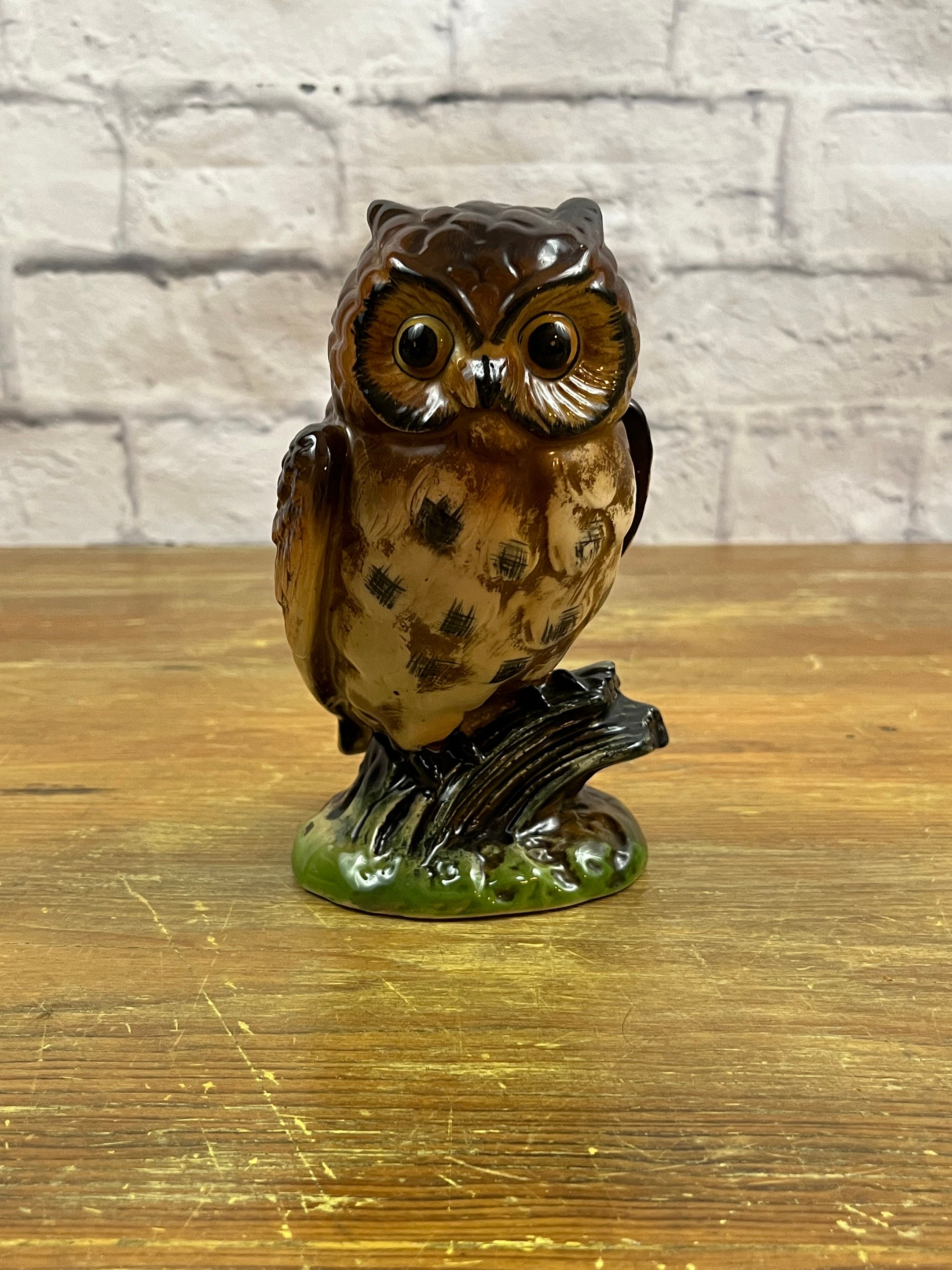 Vintage Ceramic Owl Figurine Decorative Owl for the Study or Book Shelf