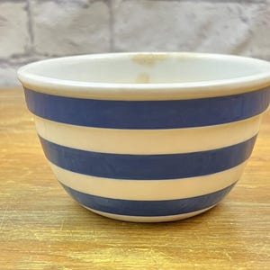 Vintage blårandig kockservis Staffordshire Ironstone Tillverkad i England
