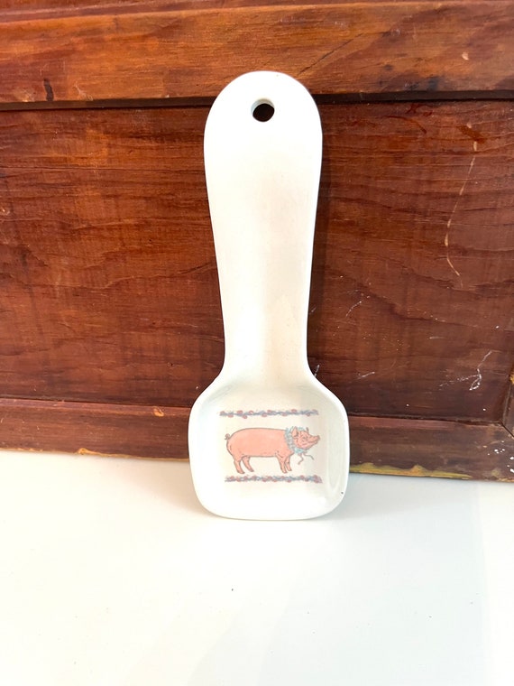 Vintage Otagiri Pink Pig Spoon Rest Kitchen Cooking Ladle Rest Etsy