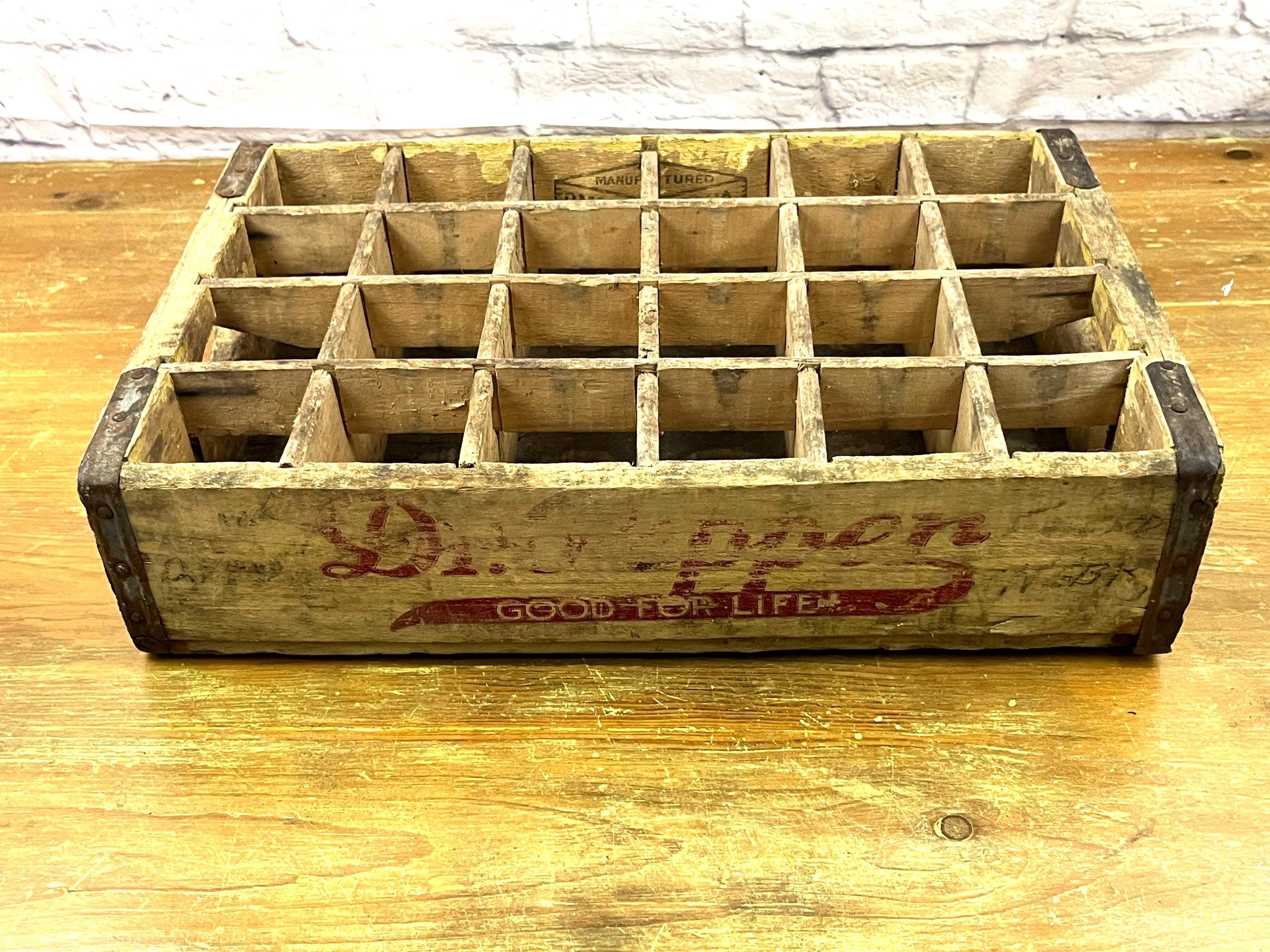 Vintage Rare 1940s Wood Dr Pepper Crate 