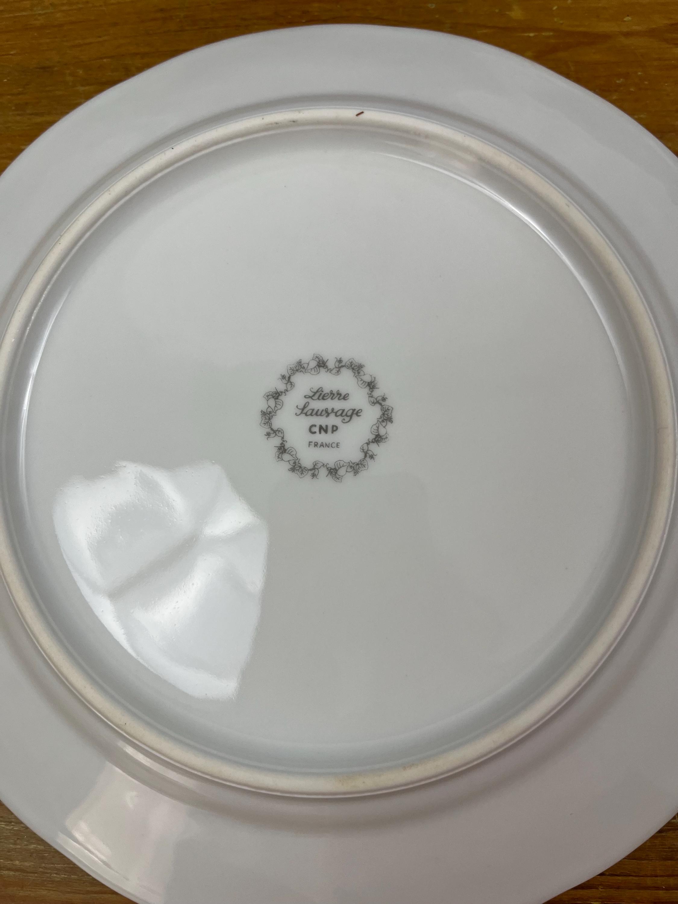 Vintage French Art Deco Design Salad Plates Lierre Sauvage CNP