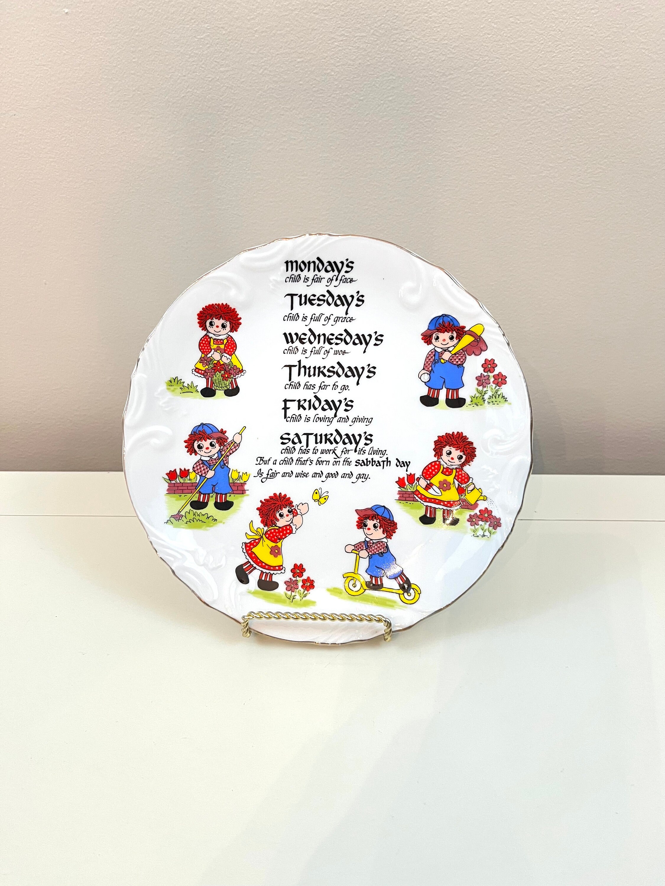 ラガディアン　クリスマスプレート1978年 ☆1978 ラガディ・アン クリスマスプレート”チェッキングリスト