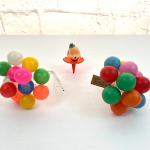 Vintage Clown and Balloon Cake topper decor Cupcake toppers