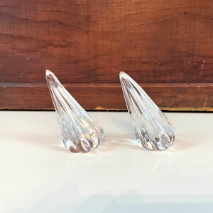 Vintage glaskunst sculptuur helder glas puntige presse-papier kunst 2 beschikbaar
