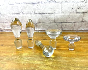 Vintage glass stopper Liquor Bottle Stopper Replacement oil vinegar Wine stopper Sold individually