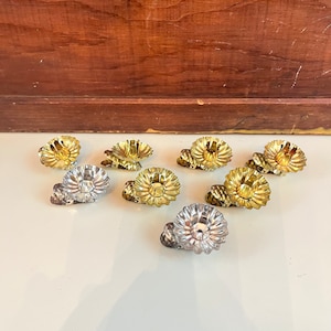 Vintage Christmas Tree Candle clips  Gold & Silver Pinecone Clips Tree clips 8