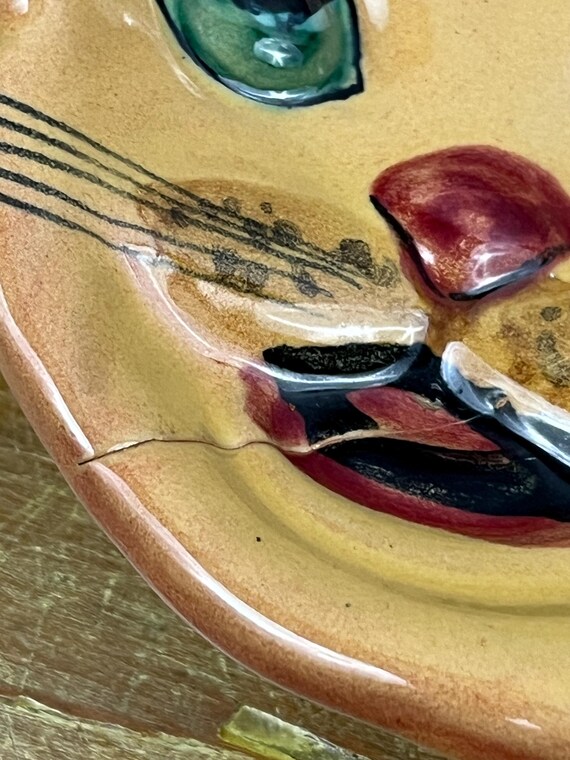 Vintage Italian Made Cat Trinket dish Wall plate jewelry Dish catch all dish View 3
