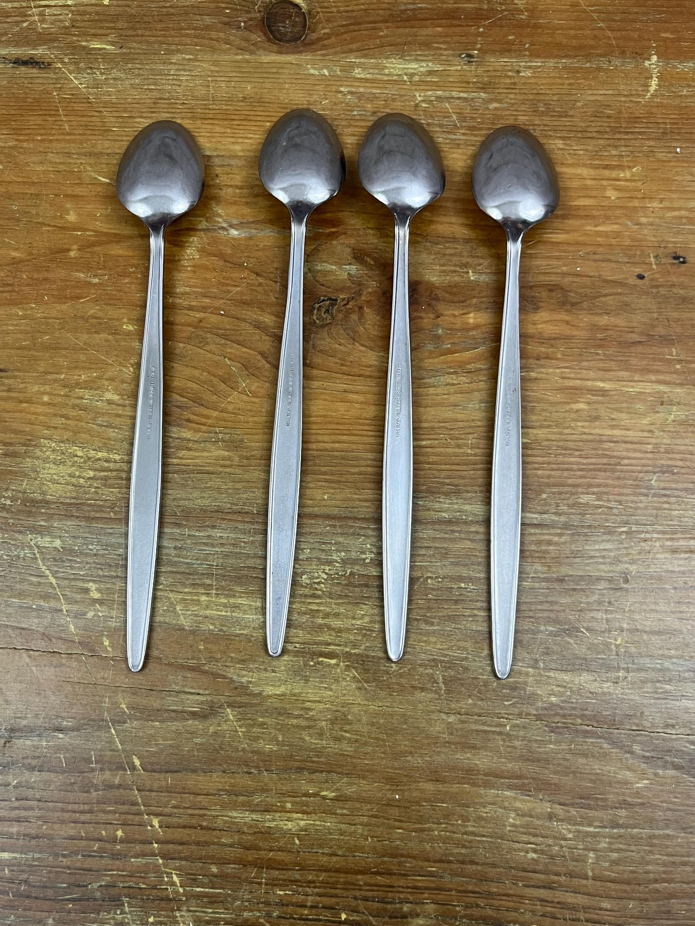 ヴィンテージ JJK オーストラリア装飾真鍮ティースプーン2とスクープスプーン2 Vintage Stainless Steel Ice Tea Spoons Japan Made Set of 4 - Etsy