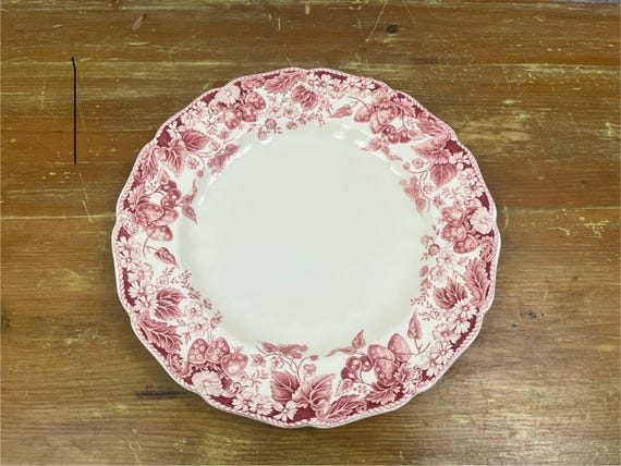 Mid Century Johnson Brothers Strawberry Fields Pink Transferware
