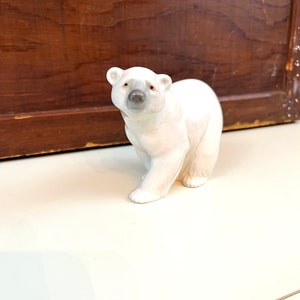 Lladro Attentive Polar Bear Figurine #1207 Gift for Polar Bear lover, winter animal totem