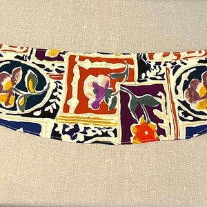 Vintage Hair scarf Geometric Framed flowers headband scarf