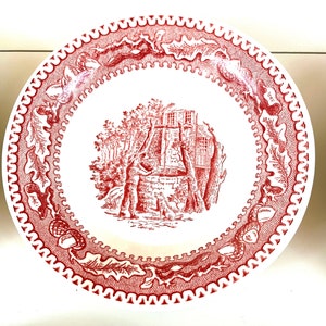 Royal Ironstone Memory Lane Red Transferware Dinnerware Fruit Bowls Small Pink Dessert Bowls Appetizer Bowls Mix and Match Transferware