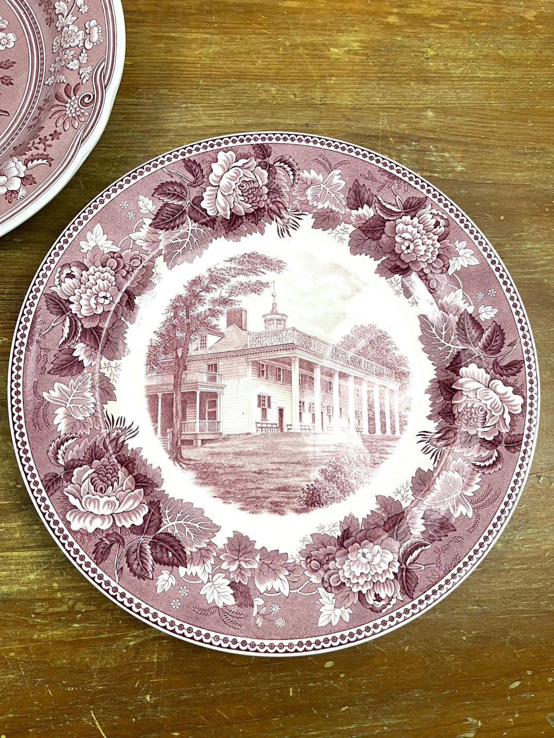 Vintage Lavender & Pink Transferware Dinner Plates Mix and Match Set of ...