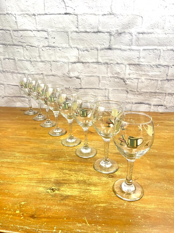 Vintage Pfaltzgraff Naturewood Water Goblets 10 Oz Wine Glasses Garden Themed Garden Club Book Club Garden Party Etsy Denmark