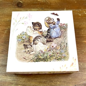 Vintage Beatrix Potter "Tale of Tom Kitten" Empty Gift Box Tom Kitten Moppet & Mittens