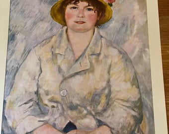 Vintage Giclee of "Portrait of Madame Renoir"  She Shed Garden Style decor