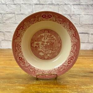 Vintage Willowware Servierschale Royal China Gemüseschale Rosa Transferware