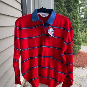 Vintage Unisex 90s striped sweater red & blue shirt size 40 Special Events brand