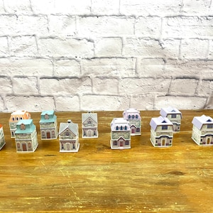 Lenox Spice Village Herb Storage Jars Porcelain Victorian Houses Cottage Chic Chives Coriander Celery Cinnamon Clove Sold individually