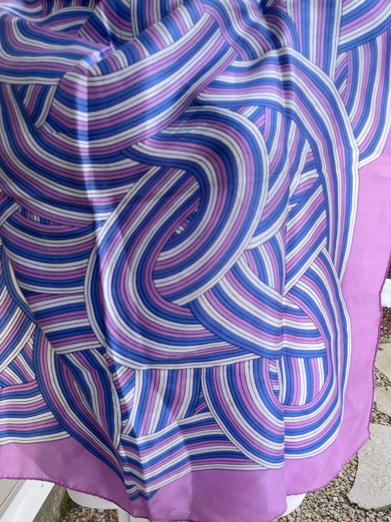 Gorgeous Purple Blue White Swirl Scarf Pasta looking scarf Lavender pastel Spring Waterproof  Scarf Gift for Mom Gift for Friend 27 x 26
