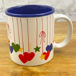 Vintage Potpourri Press Coffee Mug Hearts and Star Themed Gift for a Friend