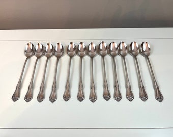 Vintage Oneida Briarwood Ice Tea Löffel All-American Stainless Ice Cream Float Löffel Set von 12