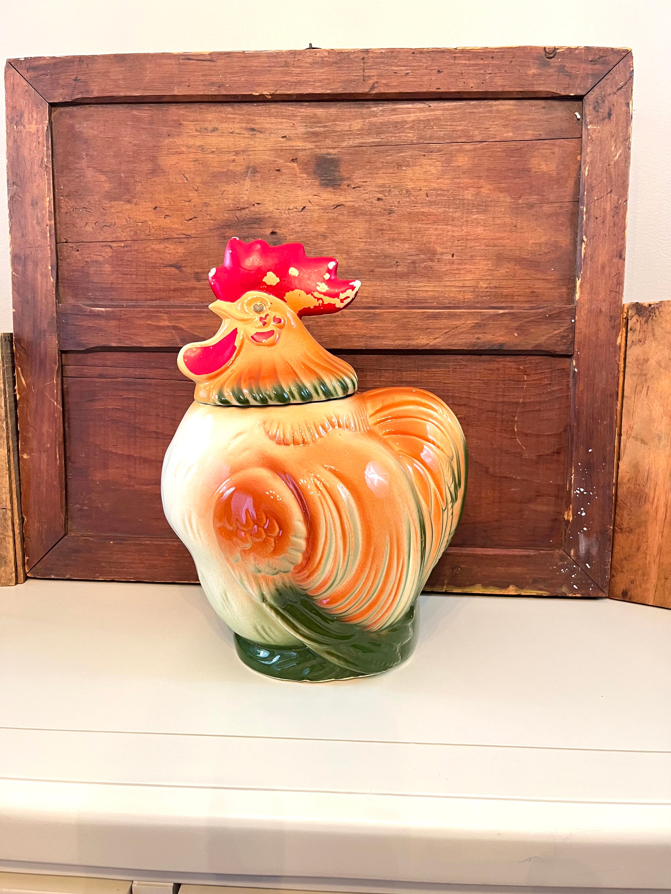 Vintage Sierra Vista Rooster Cookie Jar Collectible California
