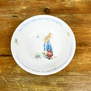 Vintage Peter Rabbit Wedgwood Bowl Pasen Kinderdessertschaal Springtime Cereal Bowl