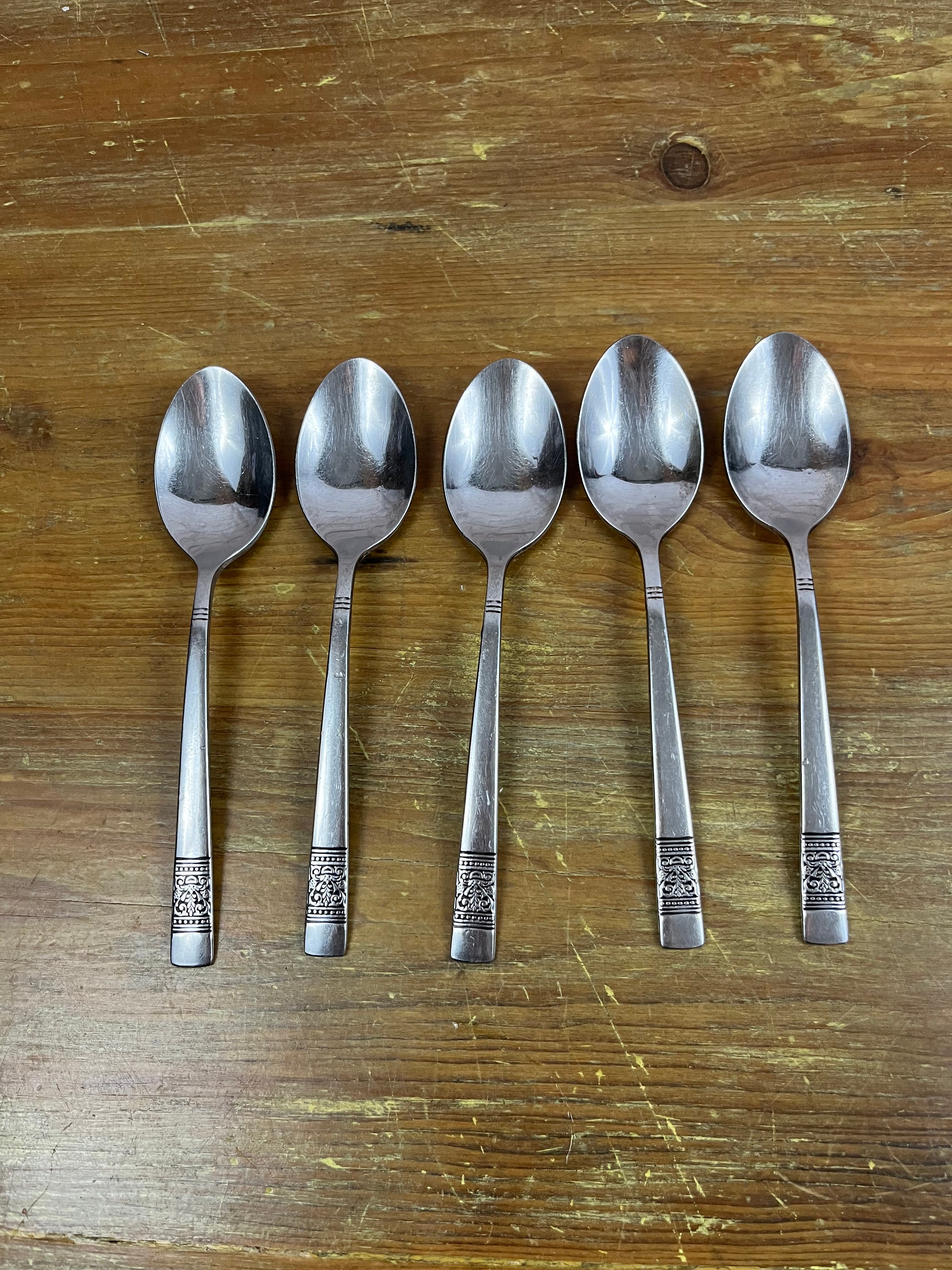 Vintage Amphora 1970s Place Spoons Teaspoons Salad Forks Sugar