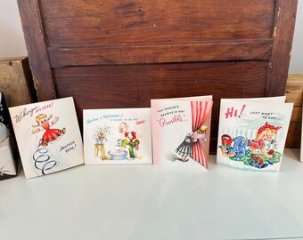 Vintage pop-up 3-D 1950 tarjetas de su elección Tarjetas de feliz cumpleaños