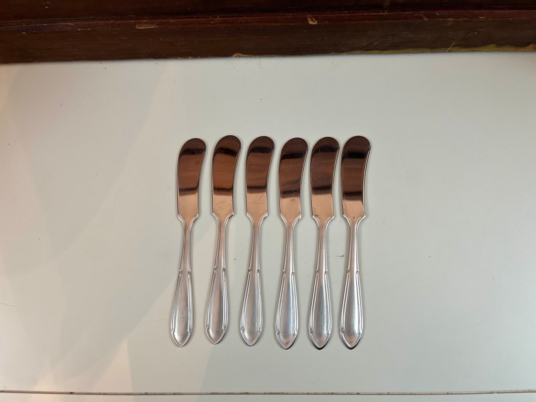 Royal Stainless Allegheny Metal Butter Knives Cheese Knife Set Etsy