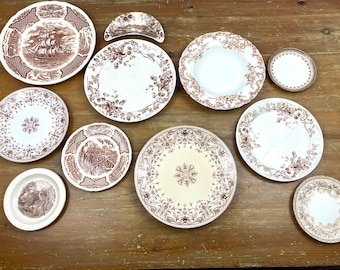 Crown Lynn | Pioneer Stoneware | Dinner Plates | Side Plates