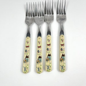 Vintage Heartland Stainless Farmhouse themed Set of 4 Forks