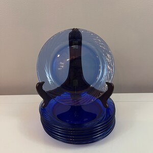 Pyrex Cobalt Blue Salatteller Festive Swirl Style 8er Set