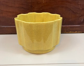 Vintage Mid Century Mustard Yellow Planter Ungemach UPCO brand Speckled Planter Roseville 737