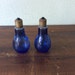 Blue Christmas Bulb Shakers, Festive Salt and Pepper shakers, light bulb themed salt and pepper shakers