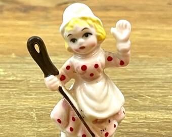 Vintage "Little Bo Peep" Figurine Miniature Female Sheep Herder