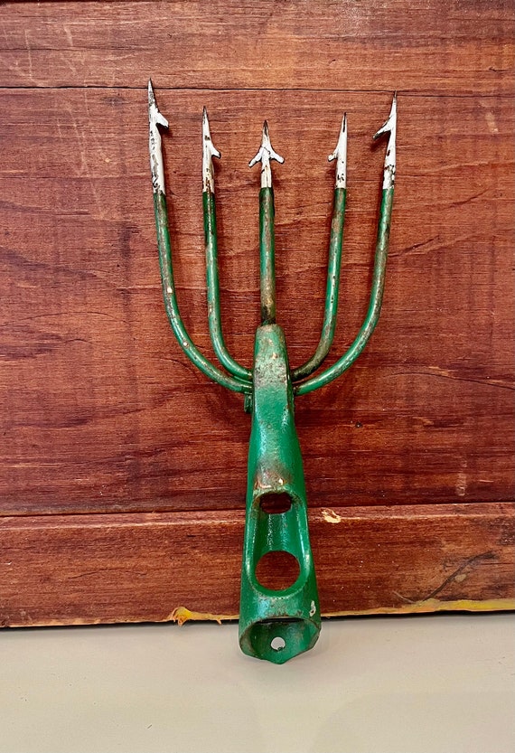 Buy Antique Eel Fork Fish Spear Fishing Tool Sportsmans Gift Vintage Green Eel  Gig Eclectic Garden Tool Decor Frog Catcher Online in India 