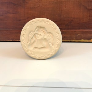 Vintage Angel cookie press Brown Bag Cookie Stamp 1996 Angel Cupid #16 Cookie Art Stamp Press