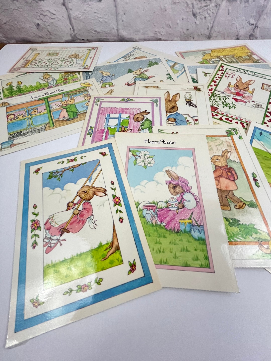 Peter Rabbit Post Vintage 80s Unused Peter Rabbit Holiday Post Card Sets of 24 Iconic ...