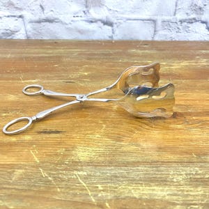 Vintage DJ Japan Silverplate Sandwich Tongs Appetizer Serving Fun Wedding or Friendship Entertaining Gift