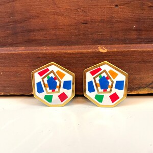 Vintage Geometric 80s Clip on earrings