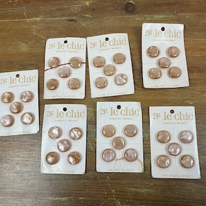 Lot de 35 cartes boutons vintage « Le Chic » blanc rosé, projets roses, décoration baby shower