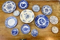 Vintage Antique Blue White Transferware Plates Decorative Wall Plates Mix and Match Plates SOLD INDIVIDUALLY READ Description