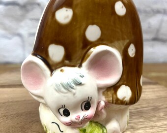 エネスコ社　ナプキンホルダー　ネズミ　マウス　陶器　アンティーク　ビンテージ ヴィンテージ マウス ナプキンホルダー エネスコ E-1165 キッチュ